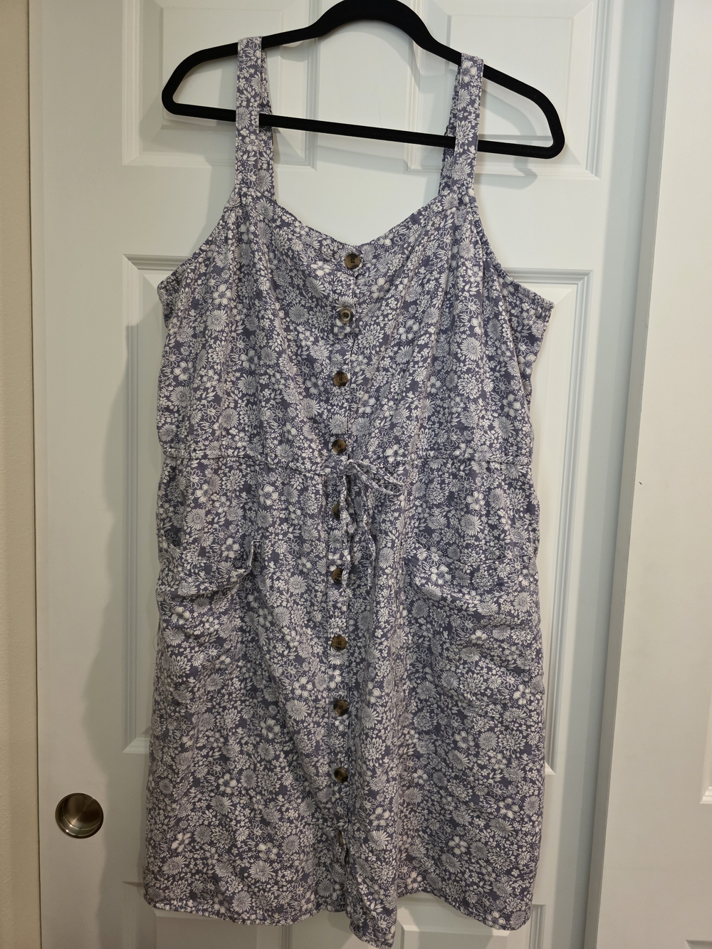 Sonoma Floral Button-Front Sundress in Lavender
